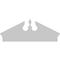 Ekena Millwork Acorn Architectural Grade PVC Combination Pediment, 40"W x 16-7/8"H x 2-3/4"P (Pitch 6/12) PEDPC040X170ACR00 - alternate 5